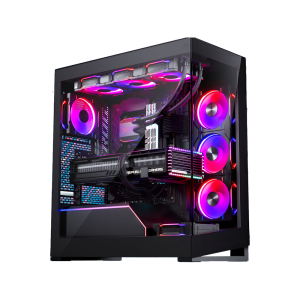 Prebuilt Custom Gaming PC with vibrant RGB lighting and high-end components for optimal performance